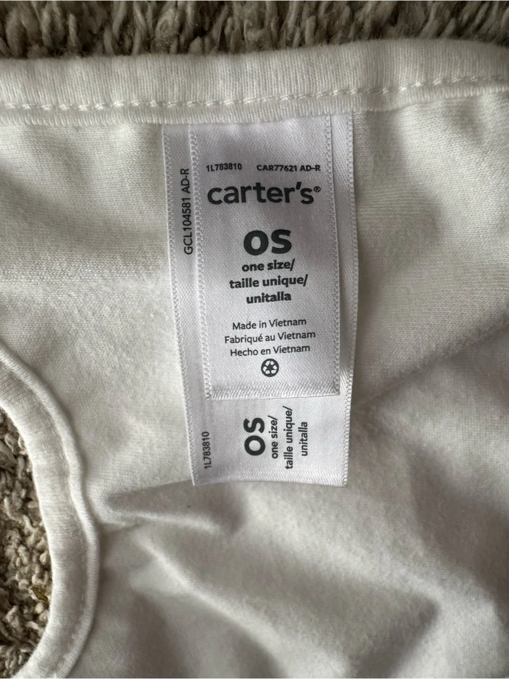 Carter’s Baby Bib Set Farm Animal Print Green White Cotton OS 2 Pack